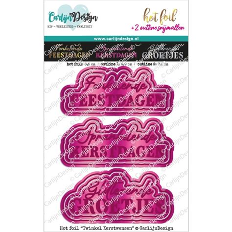 Hot Foil Twinkel Kerstwensen CDHF Craftlines B V