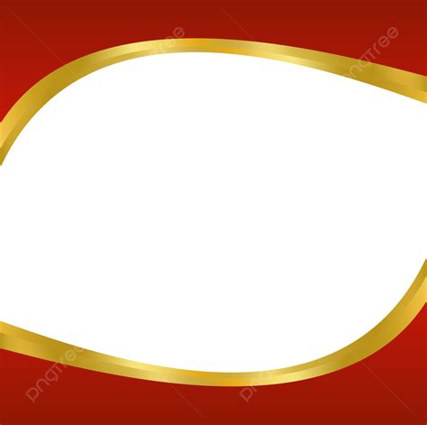 Encabezado De Borde Ondulado Oro Rojo Png Borde Rojo Pancartas