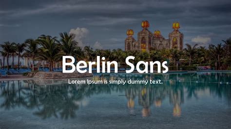 Berlin Sans Font Download Free PC/Mac and Web Font