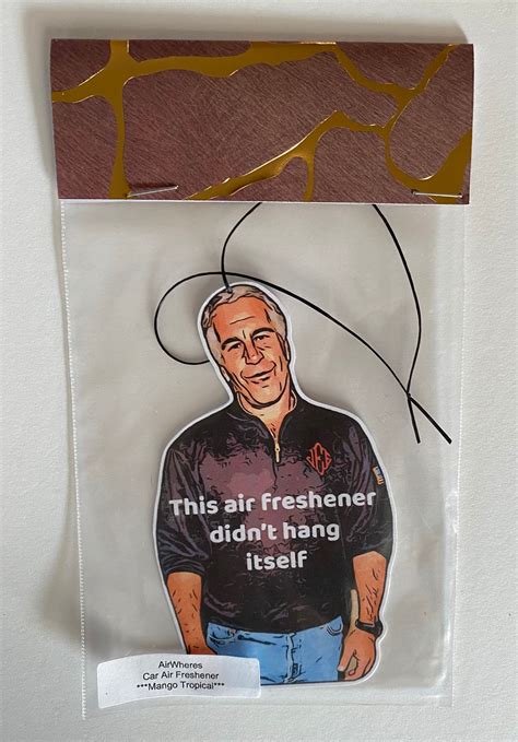 Jeffrey Epstein Car Air Freshener Etsy Uk