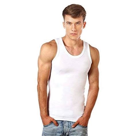 White Sleeveless Lux Mens Cotton Vest Size 85 90 Cm At Rs 50piece