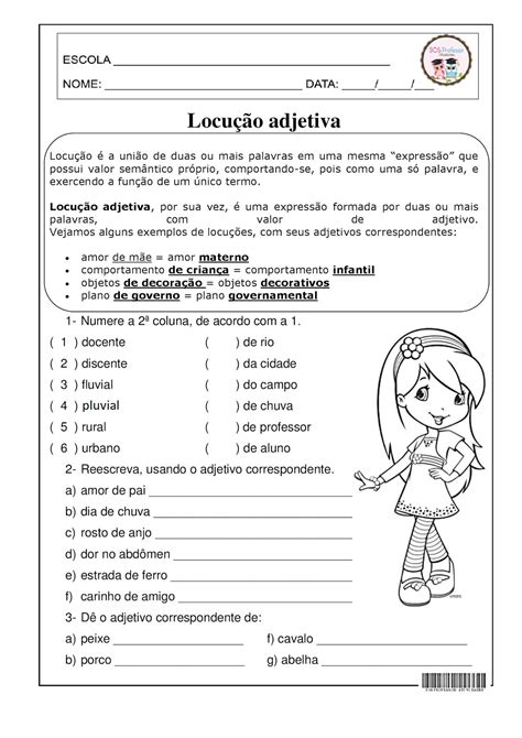 Atividades Gramaticais Artigos Adjetivos E Substantivos