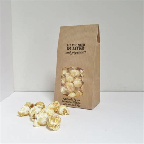 Personalized Popcorn Bags Etsy