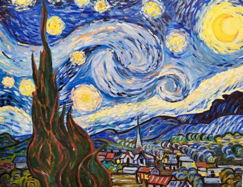 The Starry Night Copy Of Vincent Van Gogh Painting By Julia Zeleznaka