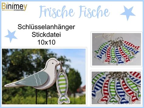 Stickdatei Schl Sselanh Nger Fisch Binimey