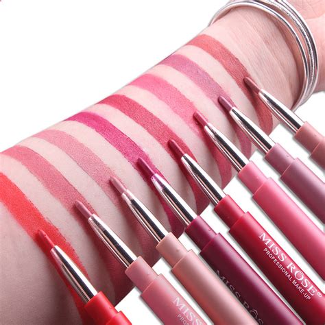 2in1 Lip Liner Lipstick Pen Waterproof Lip Pencil Batom Retro Red Lips Stick Vitamin E Cosmetics