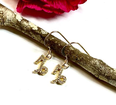 Tiny Gold Capricorn Zodiac Earrings Capricorn Earrings Etsy