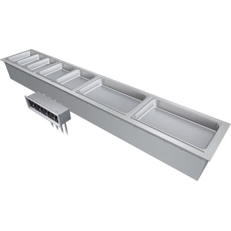 Hatco DHWBI S Insulated Four Compartment Modular Ganged Slim Drop In Hot Food Well With Drain