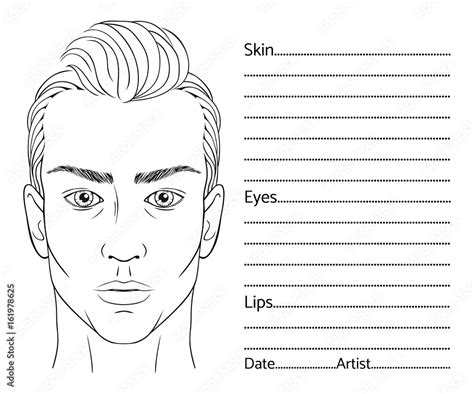 Male Makeup Face Chart Saubhaya Makeup