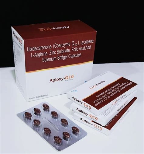 Coenzyme Q10 With Lycopene L Arginine Zinc Sulphate Softgel Capsule At