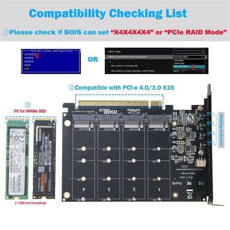 Getuscart Quad Nvme Pcie Adapter Riitop Port Nvme To Pci E