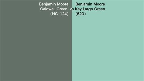 Benjamin Moore Caldwell Green Vs Key Largo Green Side By Side Comparison