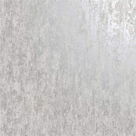 Industrial Textured Metallic Wallpaper Grey Silver Stone Concrete Y L