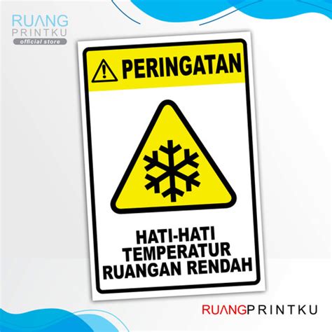 Jual Stiker Safety Sign Rambu K Peringatan Hati Hati Temperatur