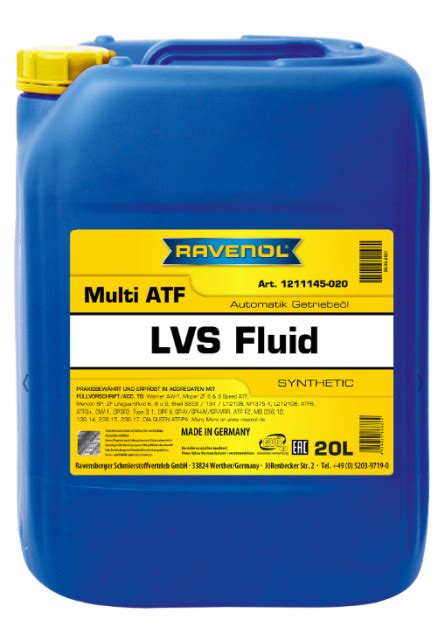 Ulei Transmisie RAVENOL MULTI ATF LVS 1211145 020 Volum 20 Litri Sintetic