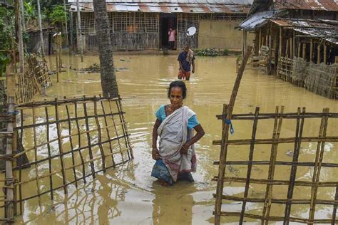 Assam Assam Flood Situation Grim Over Two Lakh People Affected In