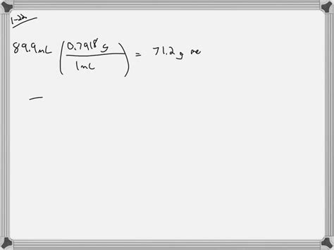 SOLVED:The density of methanol, a colorless organic liquid used as solvent, is 0.7918 g / mL ...