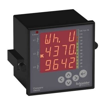 Phase Schneider Conzerv Energy Meter Em Vac Dc Control