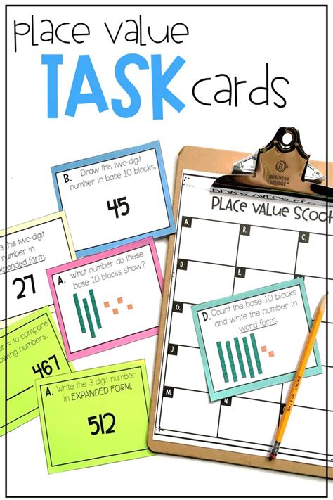 Nd Grade Place Value Math Task Cards L Number Sense Worksheets L