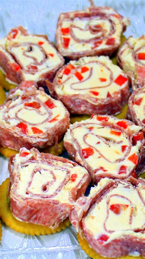 52 Ways To Cook Salami Pinwheel Spirals Roll Ups Appetizers On A Ritz