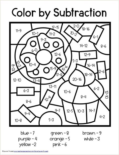 Math Color By Number Worksheets