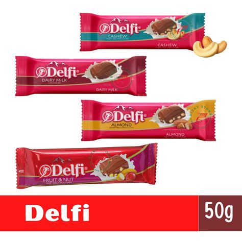 Jual Delfi Dairy Milk Chasew And Almond Coklat 50 Gram Shopee Indonesia