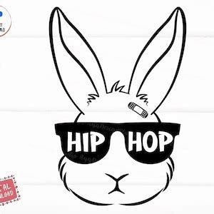 Cool Bunny Easter SVG Hip Hop SVG Cool Bunny Happy Easter