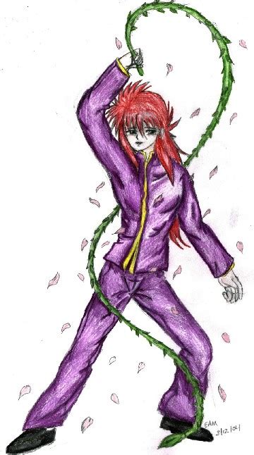 Kurama With His Lovely Rosey Whip By Kuramapajamas Fanart Central