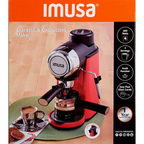 Customer Reviews Imusa Electric Epic Red Espresso And Cappuccino Maker 4 Cup Cvs Pharmacy