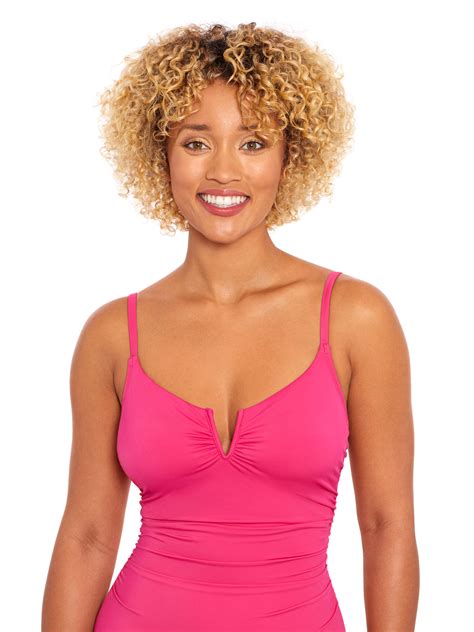 Time And Tru Womens And Womens Plus V Wire One Piece Swimsuit Sizes