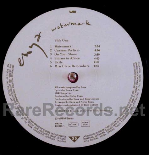 Enya Watermark Original German Lp