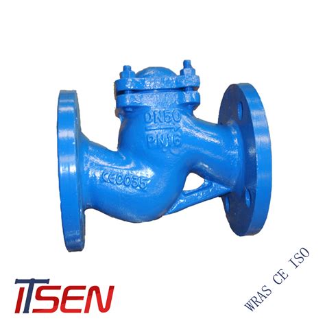 DIN H41h Cast Iron Lifting Flange Check Valve China Dual Plate Check