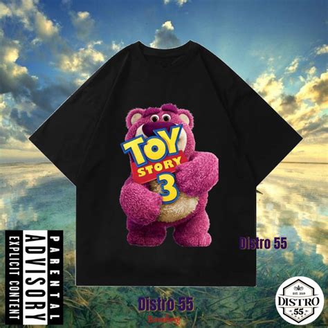 Jual KAOS BLACK OVERSIZE TE LOTSO TOY STORY DISTRO 55 BANDUNG