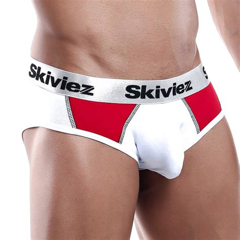 Mens Sexy Brief Underpants Dual Color Pouch Enhancing Low Waist Bikini