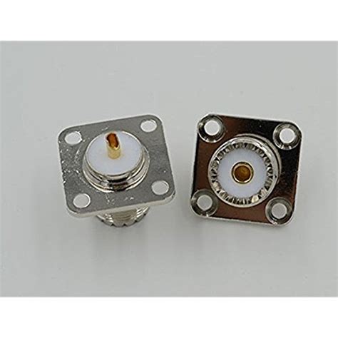 Pcs Uhf So Female Jack Holes Panel Chassis Mount Flange Solder Cup