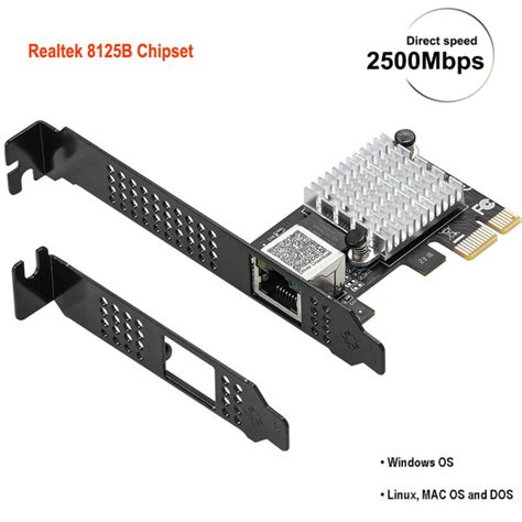 IOCREST 2 5GBase T Gigabit Network Adapter 1 Port 2500Mbps PCIe 2 5g