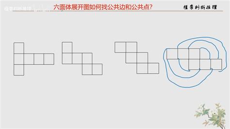 六面体展开图如何找公共边和公共点（完全版） 哔哩哔哩