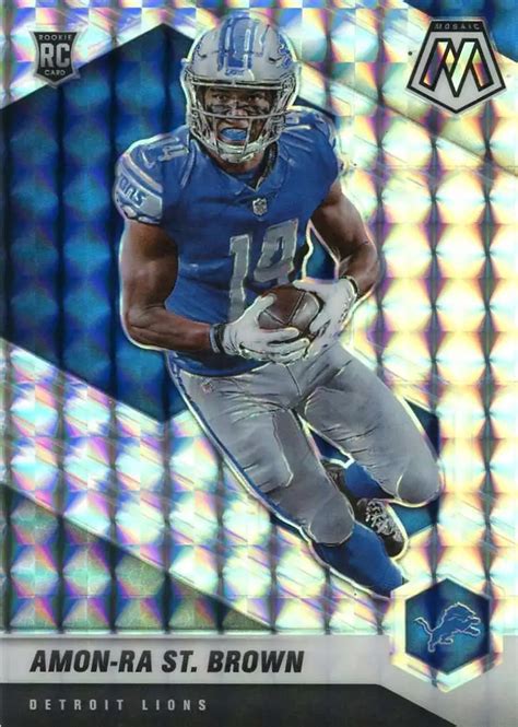 Nfl Panini Mosaic Single Card Silver Prizm Amon Ra St Brown