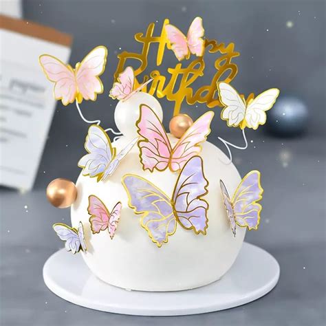 Jual Cake Topper Butterfly Topper Kue Kupu Kupu Akrilik Dekorasi