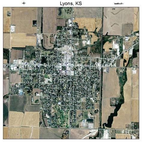 Aerial Photography Map of Lyons, KS Kansas