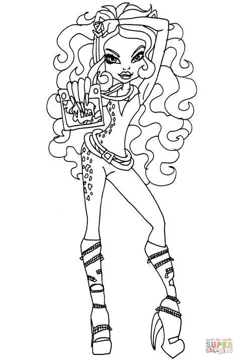 Vim Clawdeen Coloring Page Free Printable Coloring Pages