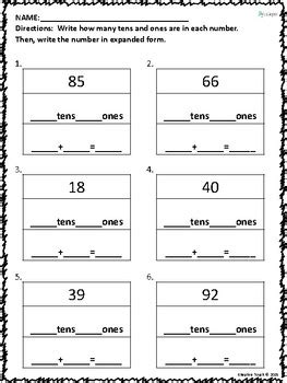 Place Value Numbers To Worksheets By A Kreative Touch Tpt