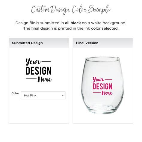 Personalized 9 Oz Stemless Wine Glass Custom Design Kate Aspen