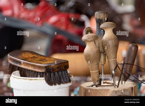 Collection of shoemaking tools Stock Photo - Alamy