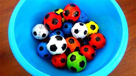 A Lot Of Football Toys Playing With Spinning Top Soccer Ball Toys