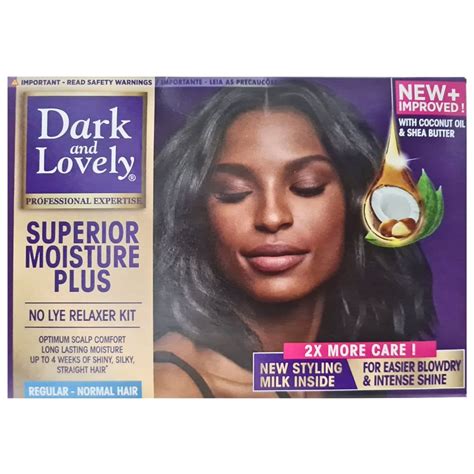 Dark And Lovely Superior Moisture Plus No Lye Relaxer Kit Regular