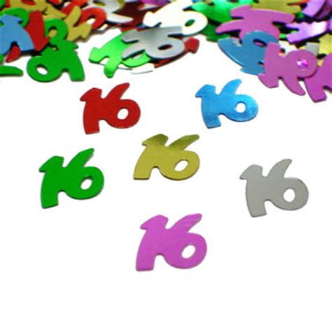 Number 16 Confetti, 16th Birthday Confetti Pounds or Packets
