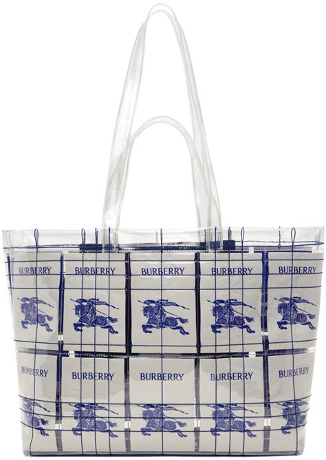 Burberry Transparent EKD Label Tote Burberry