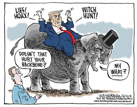 Political Cartoon U S Trump Witch Hunt Gop No Backbone The Week