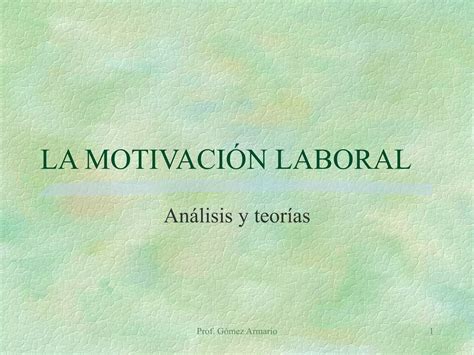 Motivacion Laboral Ppt